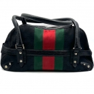 Bolso de hombro con logo negro Gucci