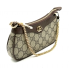 Borsa a tracolla Gucci Ophidia in tela guccissima beige e pelle marrone
