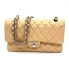 Borsa Chanel Timeless in pelle beige