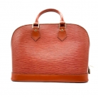 Bolso de mano, Louis Vuitton Alma de cuero Epi naranja.