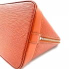 Bolso de mano, Louis Vuitton Alma de cuero Epi naranja.
