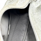 Louis Vuitton silver leather handbag with tassel