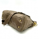 Bolso de mano Prada de piel color piedra