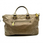 Bolso de mano Prada de piel color piedra