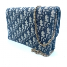 BOLSO DE MANO SADDLE Dior Oblique en jacquard azul
