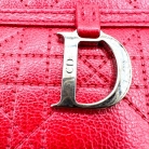 Borsa da toilette Cannage in pelle rossa Dior