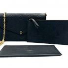 borsa in pelle empreinte nera felice