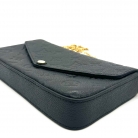 borsa in pelle empreinte nera felice