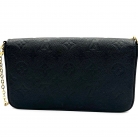borsa in pelle empreinte nera felice