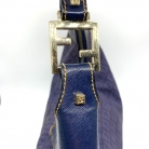 Borsa Fendi Zucchino tipo hobo in tela blu viola
