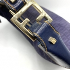 Borsa Fendi Zucchino tipo hobo in tela blu viola