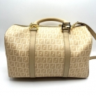 Fendi Forever Trunk Style Bag in Beige Canvas