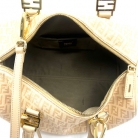 Fendi Forever Trunk Style Bag in Beige Canvas