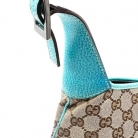 Gucci Jackie Bag in GG Canvas and Blue Leather