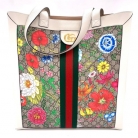 Gucci Ophidia GG Flora White Leather Bag