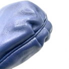 Borsa Hobo Fendi in pelle blu con cerniera frontale dorata