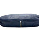 Borsa Hobo Fendi in pelle blu con cerniera frontale dorata