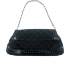 Borsa Horsebit 1955 Chain in pelle e tela GG nera