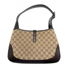 Bolso Jackie Vintage en tela y cuero beige/cafe