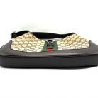 Bolso Jackie Vintage en tela y cuero beige/cafe