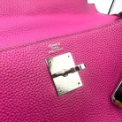 Kelly Hermès 28 retourne togo bag in pink fucsia