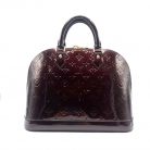 Bolso Louis Vuitton Alma PM en charol color amaranto
