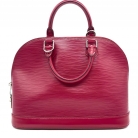 Borsa Louis Vuitton Alma PM in pelle Epi rossa