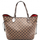 LOUIS VUITTON NEVERFULL MM DAMIER EBENE BAG WITH ENGRAVED LETTERS D.A.