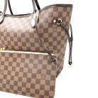 BORSA LOUIS VUITTON NEVERFULL MM DAMIER EBENE CON POCHETTE