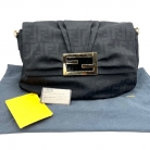 Bolso Mia Zucca negra Fendi en lona