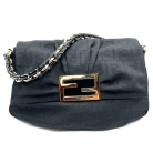 Bolso Mia Zucca negra Fendi en lona