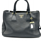 borsa prada double in pelle nera a tracolla