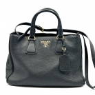 borsa prada double in pelle nera a tracolla
