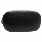 Bolso Prada tipo bucket en cuero negro con logotipo grabado