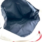 BORSA PRADA TIPO TOTE IN TESSUTO BIANCO E BLU