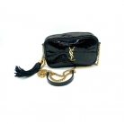 Borsa Saint Laurent Camera in pelle verniciata nera