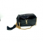 Borsa Saint Laurent Camera in pelle verniciata nera