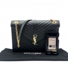 Borsa Saint Laurent in Pelle Trapuntata Chevron