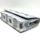 Borsa Bulgari in nylon grigio e pelle