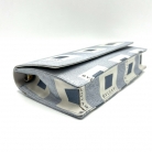 Borsa Bulgari in nylon grigio e pelle