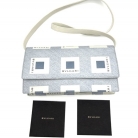 Borsa Bulgari in nylon grigio e pelle