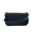Valentino V bag in black braided leather