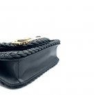 Valentino V bag in black braided leather