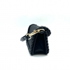 Valentino V bag in black braided leather