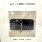 Borsa YSL a mano, pelle nera