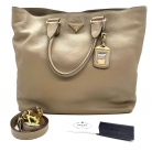 BROWN LEATHER PRADA BAG