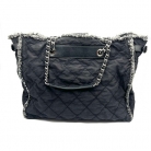 Chanel Shopping Tote negro en tela