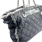 Chanel Shopping Tote negro en tela