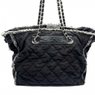 Chanel Shopping Tote negro en tela