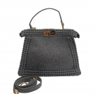 Fendi Peekaboo ISeeU tela gris